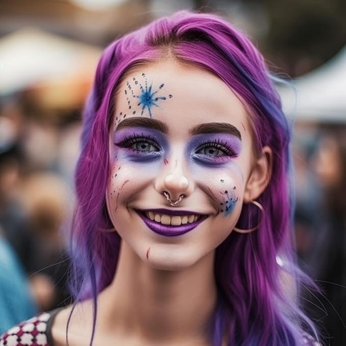 Face and Body Paint Purple (30gm)Non-Toxic High-Quality Paint for Children and Adults Halloween Makeup, Costumes, Festivals