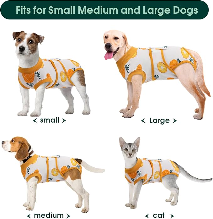 Kuoser Recovery Suit for Dogs Cats, Soft Dog Surgery Suit Female Male Spay | Professional Dog Onesie for Surgery, Substitute E-Collar & Cone, Prevent Licking Dog surgical suit Pet Neuter Suit
