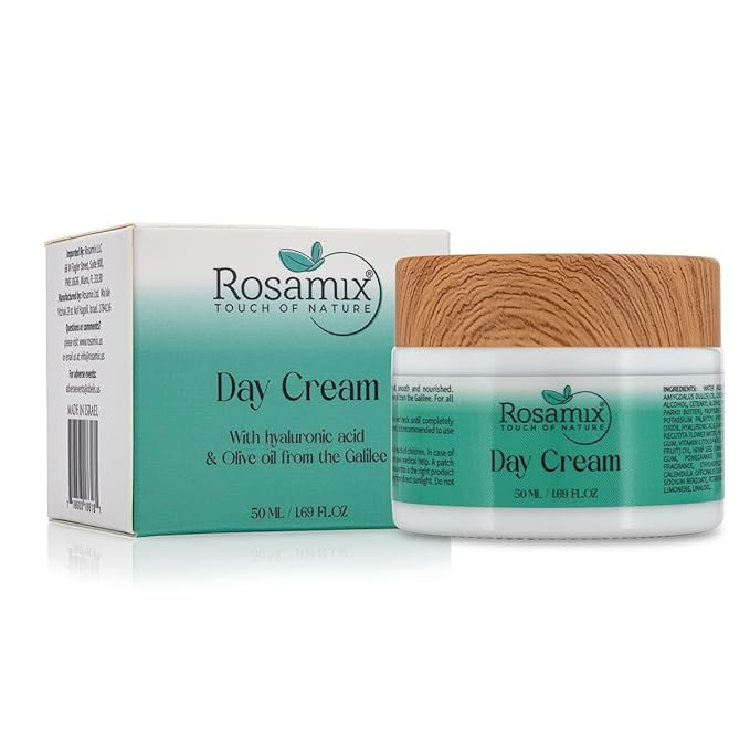 Daily Moisturizer Face Cream, Long-Lasting Hydration, Easy and Fast-Absorbing, Suitable for All Skin Types with Hyaluronic Acid & Olive Oil, 1.69FLOZ (50 ml)
