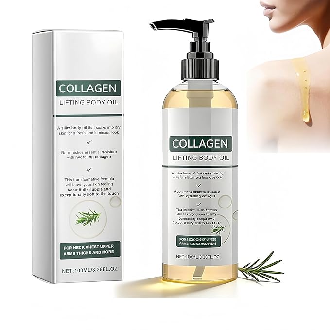 New Collagen Lifting Body Oil After Shower, Hydrating Collagen Oil For Body, Moisturizing Anti Aging for Women & Men, Helps Soften Appearance of Crepey Skin for All Skin Types-1PC