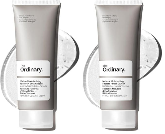 The Ordinary Natural Moisturizing Factors + Beta Glucan,Lightweight Gel Moisturizer for All-Day Hydration,3.4 Fl Oz,(Pack of 2)