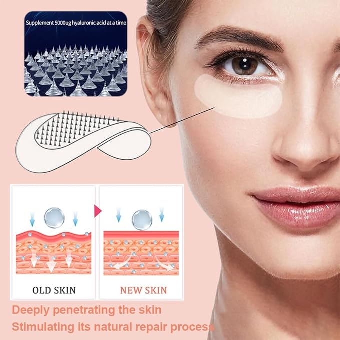 MicroGlow Under Eye Patches, for Dark Circles, Forehead Wrinkles & Smile Lines, Hydrogel Eye Mask (2 box)