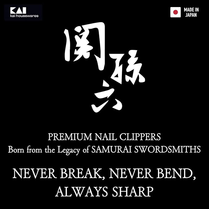 KAI Japanese Nail Clippers With Side Nail File, Stainless Steel, Made in Japan