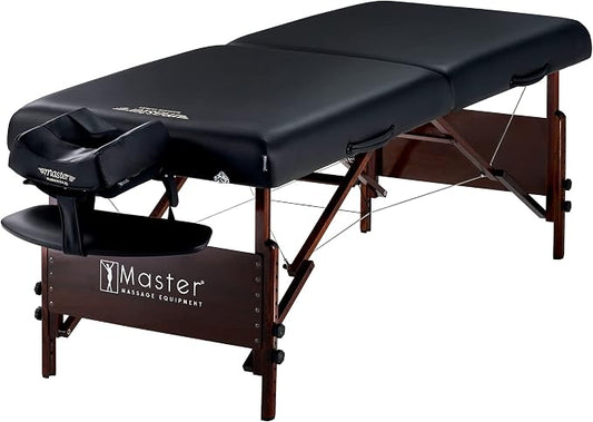 Master Massage 30" Del Ray Pro Portable Massage Table (30" Width x 84" Length) with Adjustable Table Height, 750lbs. Working Capacity- Massage Bed, Tattoo Table, Lash Table