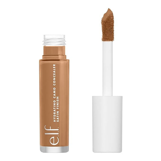 e.l.f. Hydrating Camo Concealer, Covers Blemishes & Under-Eye Circles, Full-Coverage & Delivers A Satin Finish, Vegan & Cruelty-Free, Deep Olive