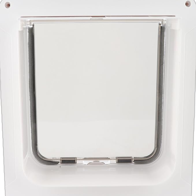 GOWENIC Smart Cat Door, Automatic Cat Flap with Collar Activated, Pet Door for Indoor Outdoor, Easy Installation Pet for Home