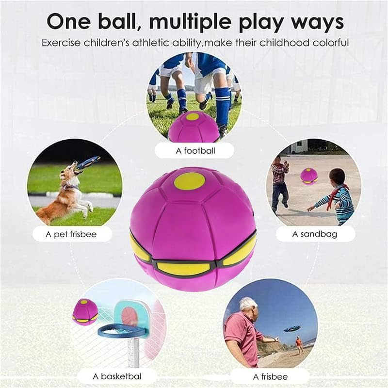 UFO Magic Ball 3-Light Doggy Disc Ball, Portable Dog Toy Flying Saucer Ball