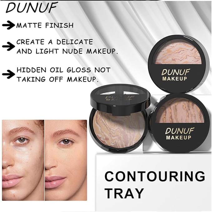 Baked Natural Correcting Pwoder Foundation Makeup, Highlighter Hybrid - Natural Finish, Waterproof Long Lasting, Demi-Matte Natural Finish, Talc-Free, Vegan, 06#