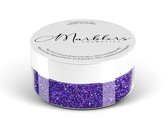 MARBLERS Twinkle Face & Body Glitter [Pansy Purple] 0.18oz (5g) | Fine | Non-Toxic | Vegan | Cruelty-Free | Festival, Rave & Party Makeup | Eye, Hair, Nail Polish, Eyeshadow | Nail Art | Gel Nail