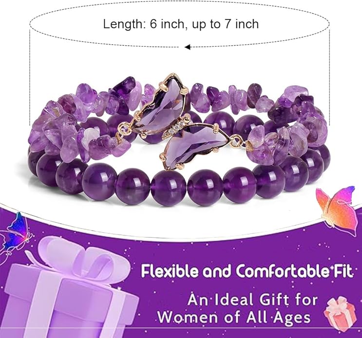 Bracelet, Adjustable Healing Stone Crystal Bracelets Beaded Bracelet Relax Anxiety Gifts For Women