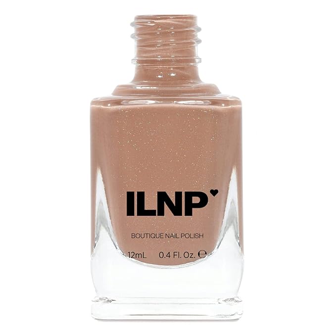 ILNP Portfolio - Soft Camel Neutral Nude Nail Polish, Subtle Holographic, Chip Resistant, 7-Free, Non-Toxic, Vegan, Cruelty Free, 12ml