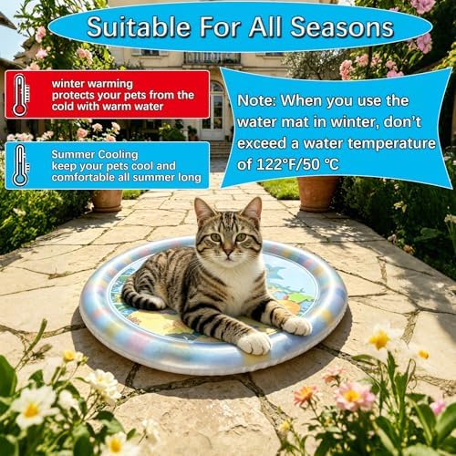 2Pcs Extra Thick Pet Sensory Play Mat and Air Pump, Interactive Cats Toy,S