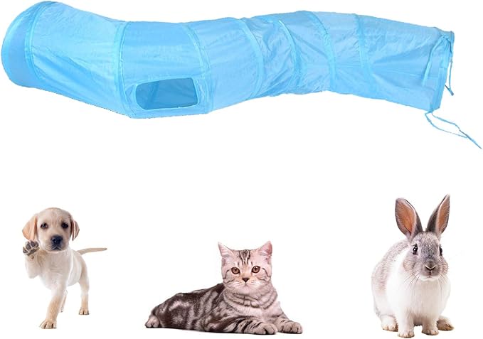 iCAGY Cat Tunnel Toys for Indoor Cats Kittens Rabbits, Pet Toy Play Tunnels