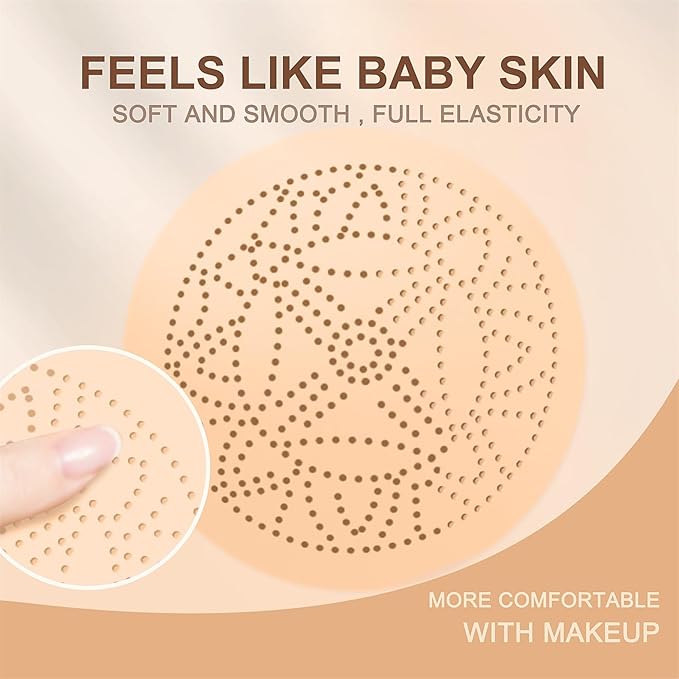 Mushroom Head Air Cushion CC Cream - BB Cream Face Makeup Foundation for Mature Skin Moisturizing Concealer Brighten Long-Lasting, Even Skin Tone for All Skin Types (Buff Beige)