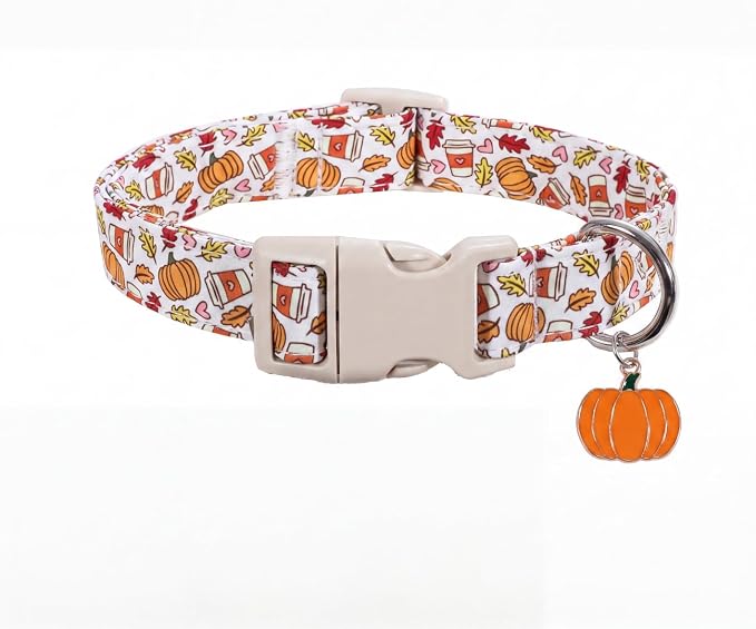 Fall Dog Collar, Large Collar for Large Girls Boys Dogs, L