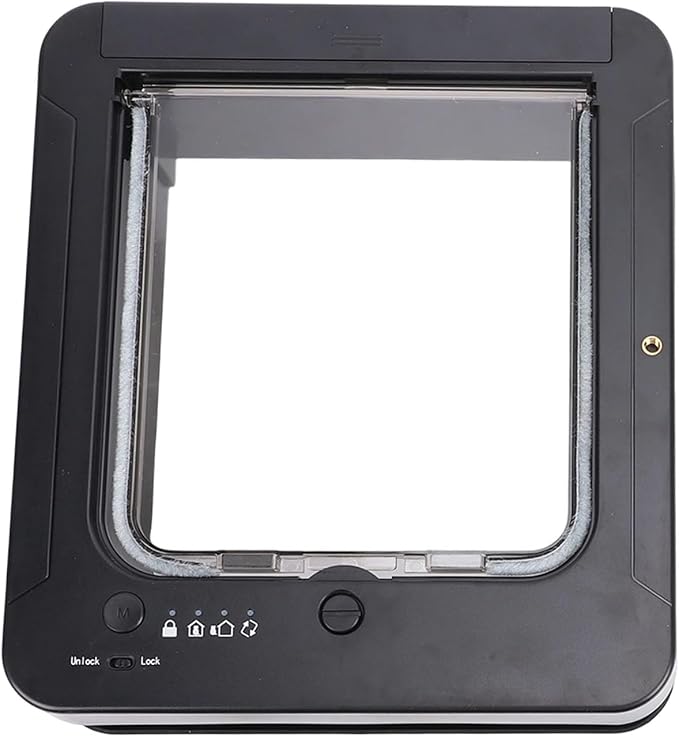 Smart Collar Activated Automatic Cat Door for Kitty Kittens - Seamless Two Way Entry Operation for Pet Owners - Plastic Material