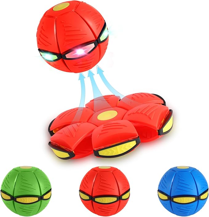 Magic Bouncing Ball 6-Light Transformable Pop up Ball, Interactive Bouncy Toy for Kids Dogs Pets