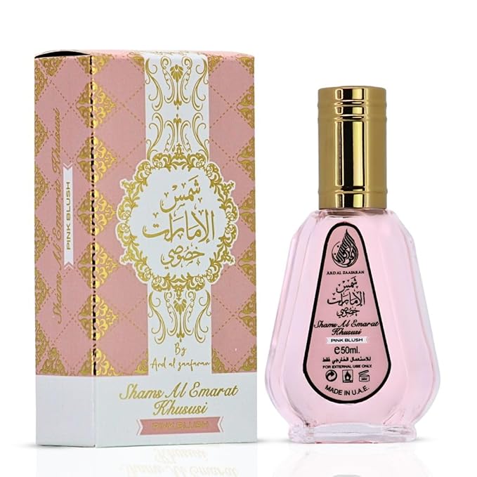 Ard al Zaafaran Pink Blush Shams Al Emarat Khususi Eau de Parfum Sprays 50ml (1.7 oz) & 100ml (3.4 oz)