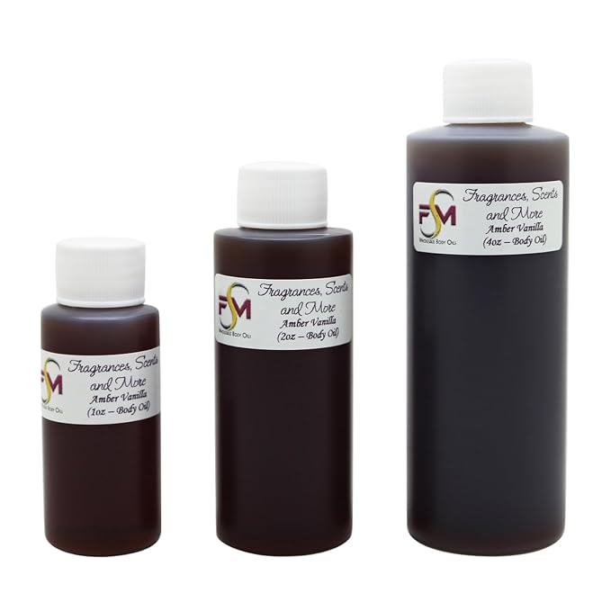 Amber Vanilla Fragrance Oil - 0.33 Fl Oz Glass Roll On (10ml)