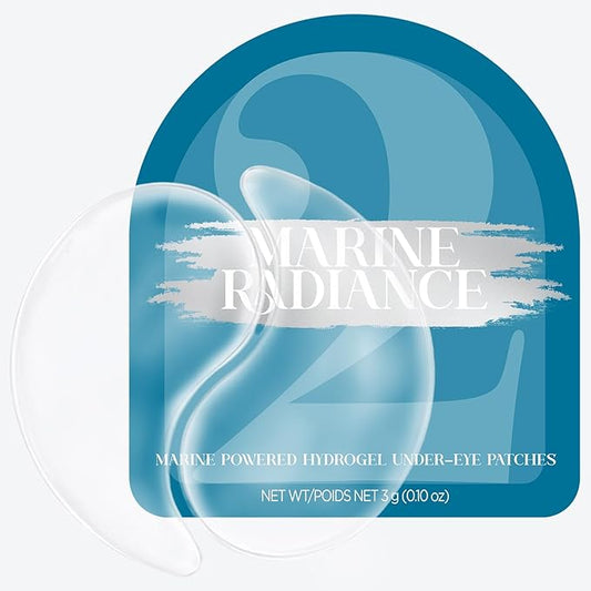 Tintark Marine Radiance 2 Hydrogel Under Eye Patches (28 Pairs), Illuminating Eye Mask with Mother of Pearl Ferment, Vitamin C & Licorice for All Skin Types - Brightening Dark Circles & Luminous Glow