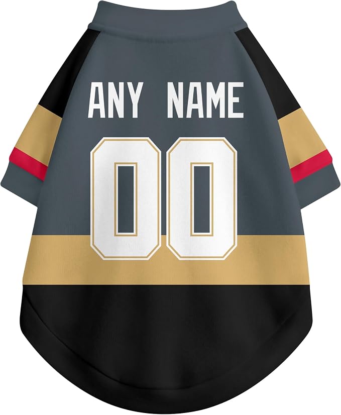 Vegas Dog Clothes Personalized Pet T Shirt for Dogs Gift | Custom Name Number Jersey Style Pet Shirt for Dog