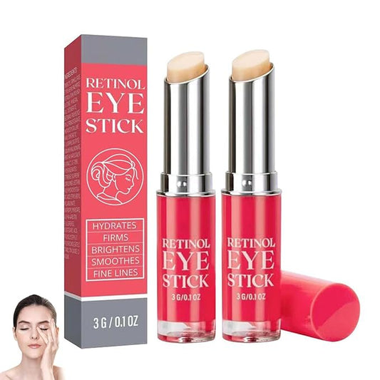 Retinol Eye Stick, retinol Anti-Aging Eyes Stick, Retinols Eye Balm, Relieves Dark Circle and Puffiness, Essence Liquid for Female Eyes Care Mild (2Pcs)