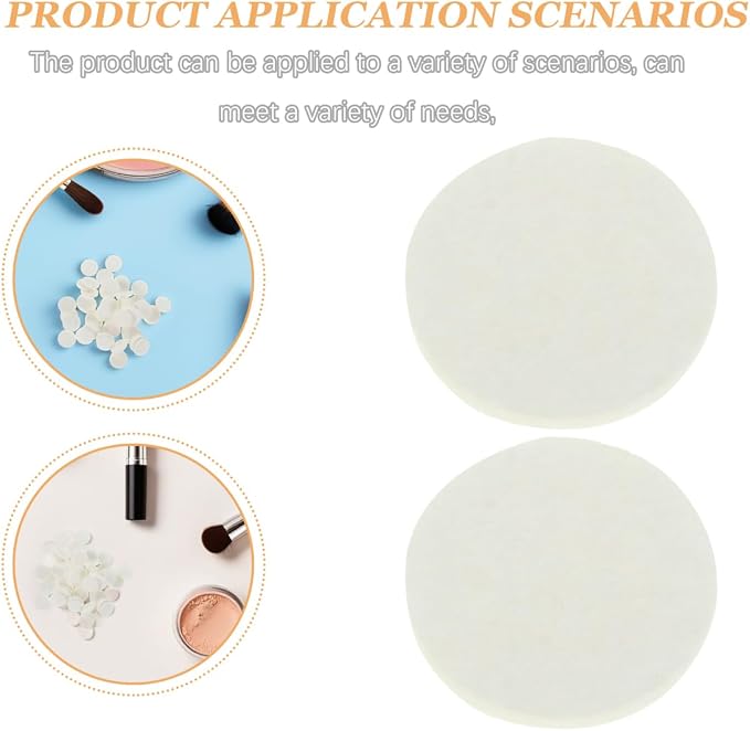 Toyvian Essential Oil Diffuser Pads 120-Pack Replacement Cotton Pads for Aromatherapy Necklaces Lockets Car Bracelets Compact Absorbent Aroma Sheets