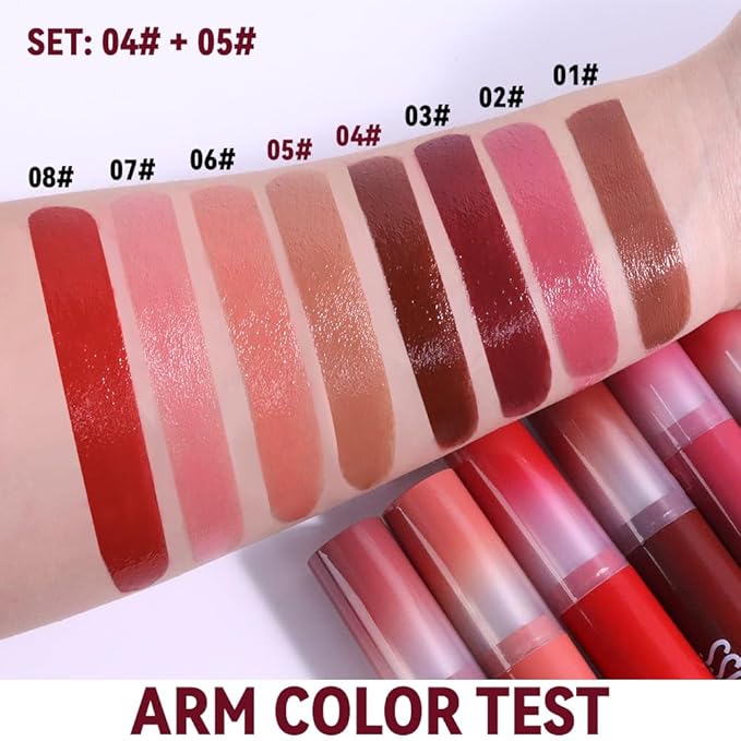 2Pcs Browm Honey Tinted Lip Stain Lip Balm Lip Gloss Lipstick, Sheer Hydrating Lip Stains Tint, Moisturizing Lip Color for All Skin Tones, Nourishing Lip Balm with a Hint of Natural Black Cherry
