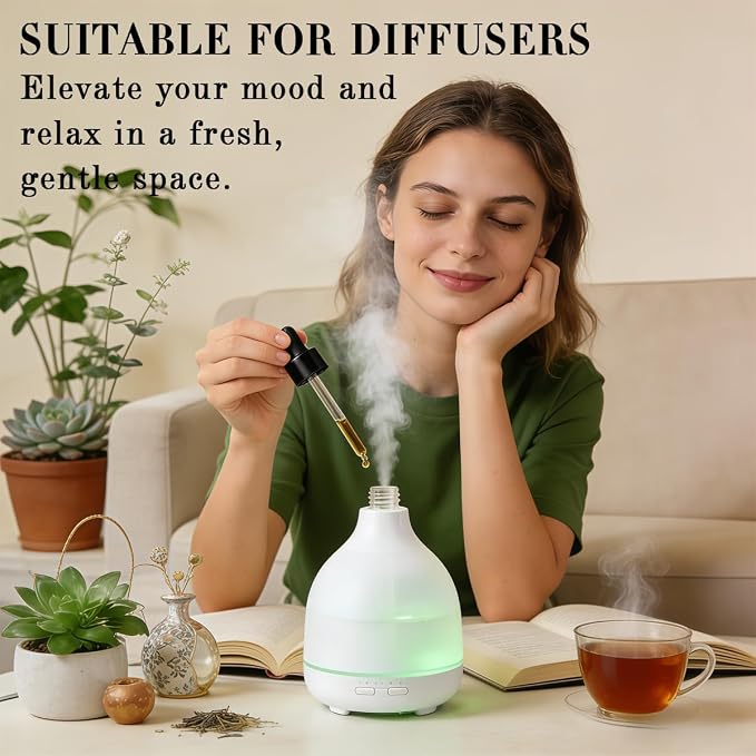 White Tea Essential Oil White Tea Oil for Aroma Diffuser,Humidifier,Home Fragrance,Cleaning,Body Care,Massage,Yoga,DIY Candle,DIY Soap CosmicVeil（White Tea，4 Fl Oz (Pack of 1)）