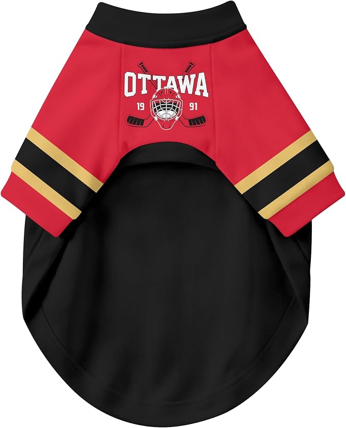 Ottawa Dog Clothes Personalized Pet T Shirt for Dogs Gift | Custom Name Number Jersey Style Pet Shirt for Dog