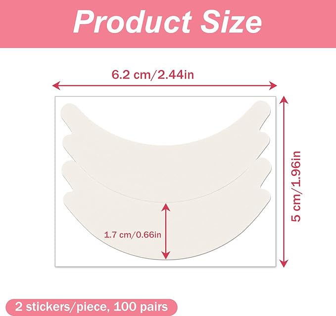 200 PCS Foam Eye Pads for Lash Extensions Lint Free Lash Lift Pads Eyelash Extension Supplies Waterproof Eyelash Tapes Soft Under Eyes Pad Fit Most Eyes Shape