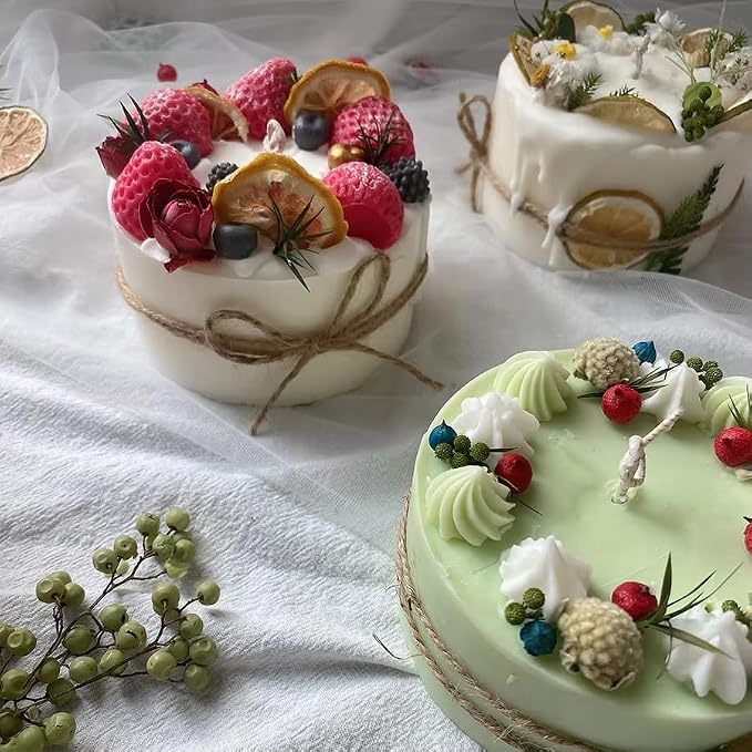 Luxury Candle Collection – Strawberry, Peach & Apple Scents | Handmade Decorative Aromatherapy Candles | Perfect for Birthdays, Holidays & Home Décor