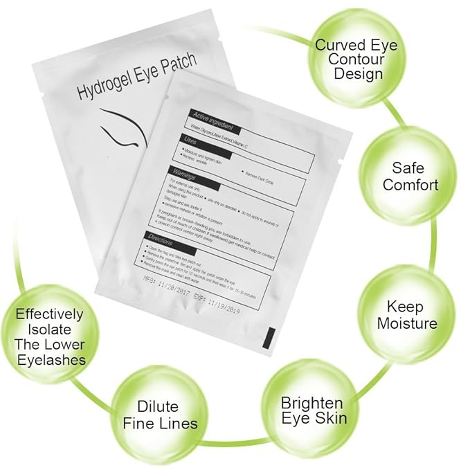 100 Pairs Under Eye Pads,Lint Free Lash Extension Under Eye Patches for Eyelash Extension,Eye Mask Beauty Tool (FOX)