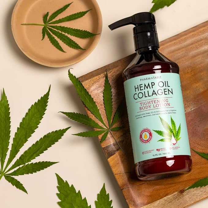 PHARM TO TABLE Hemp Oil Collagen Tightening Body Lotion 480ml