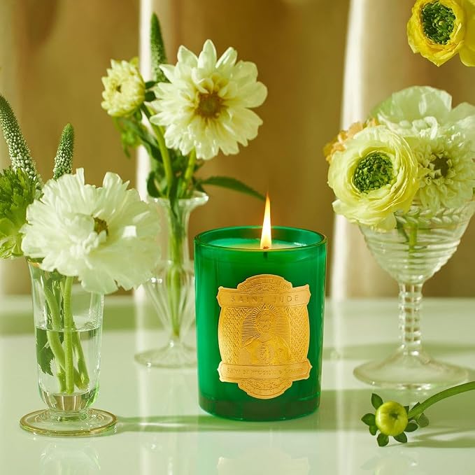 SAINT Jude Scented Candle with Prayer and Prayer Coin | Saint of Impossible Causes - Soy Coconut Aromatherapy Candle with 80 Hour Burn Time, Special Edition