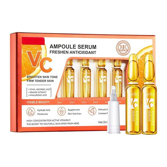 Vitamin C 23% Face Serum – Brightening, Firming, Hydrating, Dark Spot Correction & Anti-Aging Stem Cell Serum | With Hyaluronic Acid, Niacinamide & Glycolic Acid | 21 Ampoules for Glowing Skin