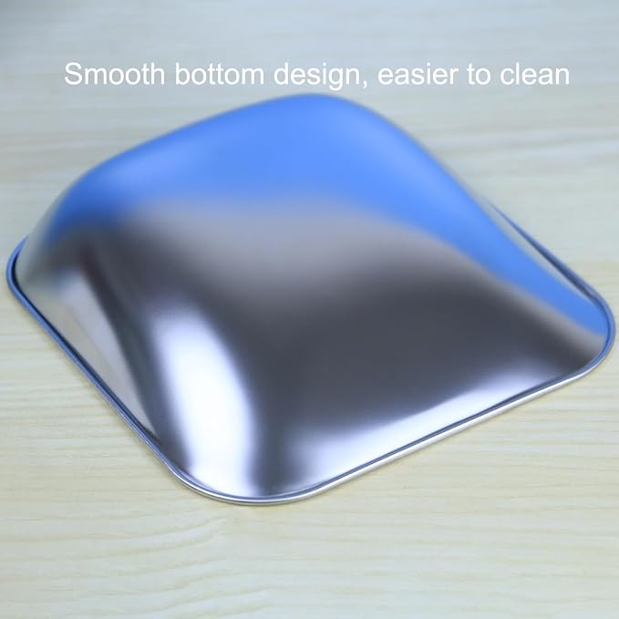 ANDOLL HOME Stainless Steel Bowl for Automatic Cat Feeder, Healthy and Harmless, Easy Clean and Friendly to Pet Whiskers (Square)