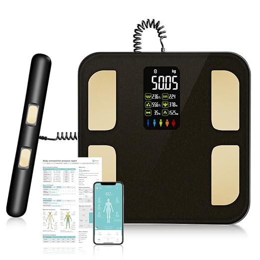 Ultra-Precision Digital Accurate Bathroom Smart Scale, Body Composition Monitor Health Analyzer, Smart Bathroom Digital Weighing Machine for Muscle Composition