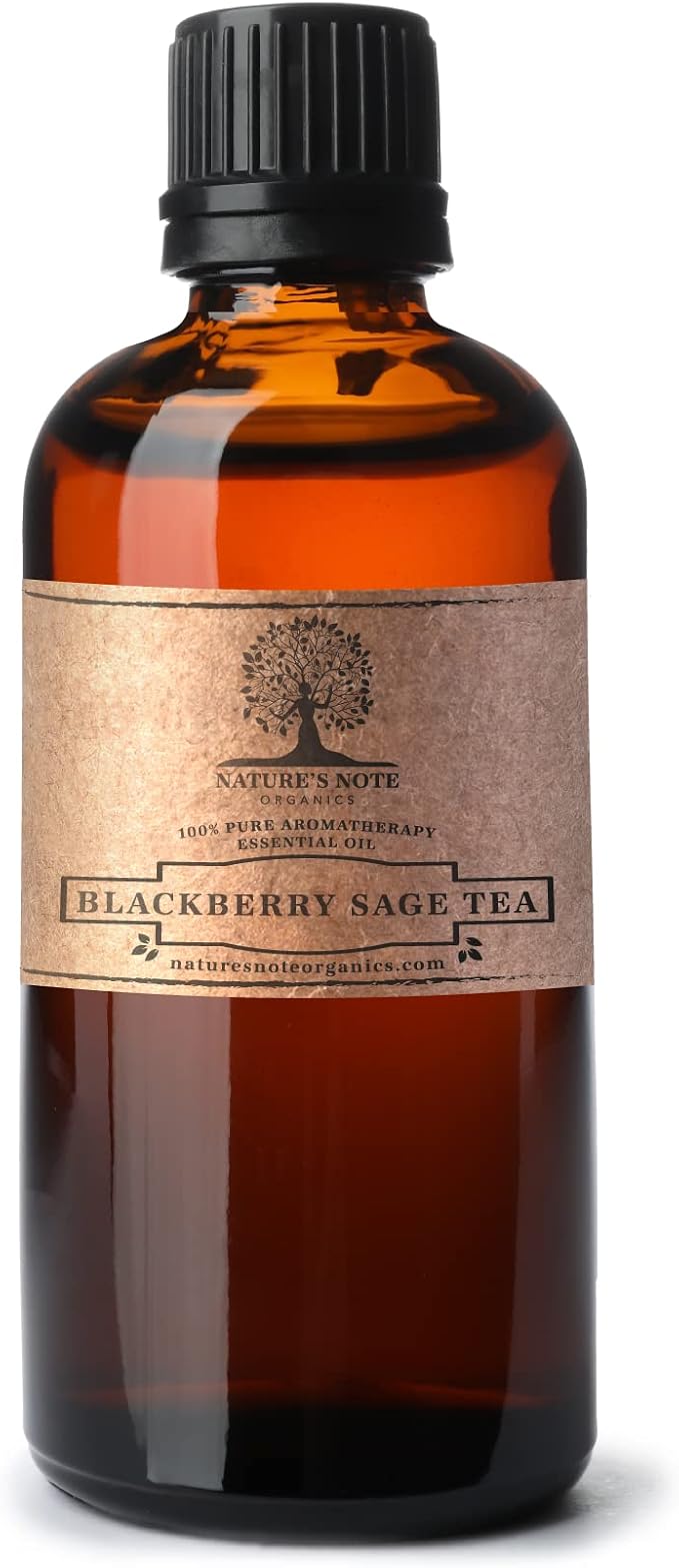 BlackBerry Sage Tea - 100% Pure Aromatherapy Grade by Nature's Note Organics - 0.3 Fl Oz