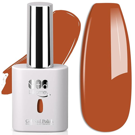 YTD Likomey Wheat Brown Gel Nail Polish,15ml Salon Home DIY Manicure and Pedicure Fall Winter UV Color Varnish,CS464