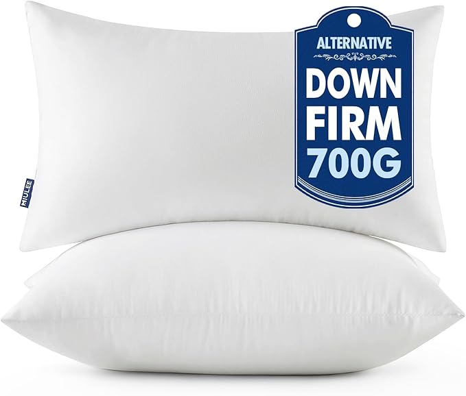 MIULEE 20x26 Throw Pillows Inserts 2 Pack, Decorative Pillows for Couch Bed | 100% Virgin Filling, Full and Fluffy, Lumbar, Back and Neck Support