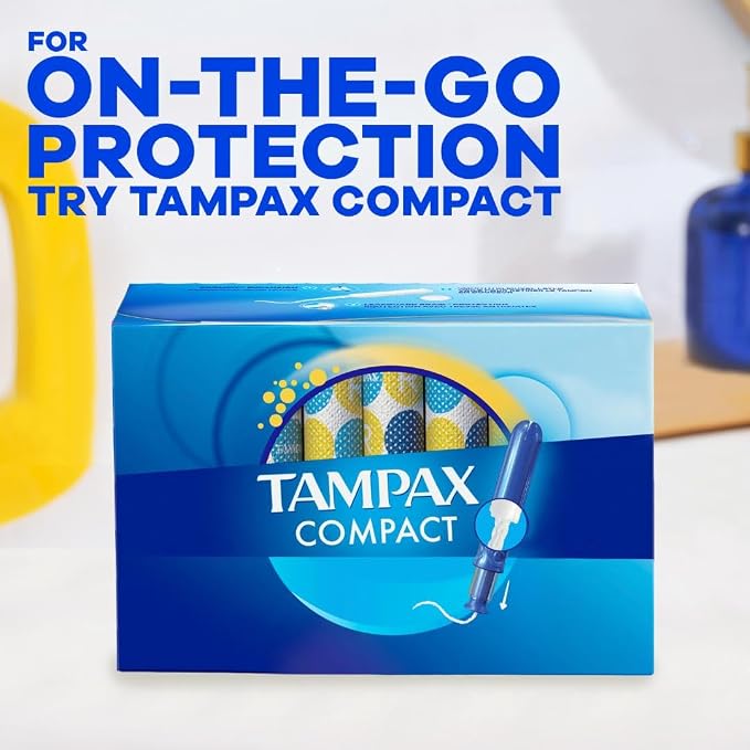 Tampax Pearl Tampons Super Plus Absorbency, with Leakguard Braid, Unscented, 50 Count (Pack of 2)