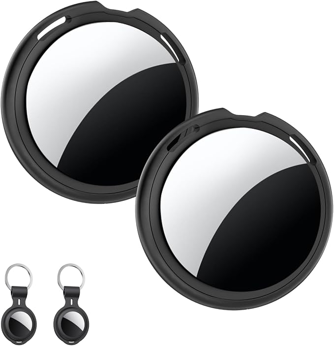 2 Pack Tracker Tag [Apple MFi Certified] Air Bluetooth Smart Tag Key Finder | Pair with Apple Find My (iOS Only) Item Locator Waterproof Worldwide Tracking Device for Kid Pet Wallet Backpack Dog Luggage