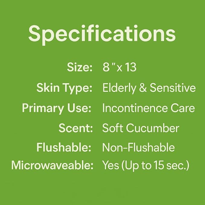 OPTEEL Adult Wipes Extra Large Scented - Skin-Friendly Incontinence Wet Wipes for Adults & Elderly Disposable Washcloths - 8x13" 4 Packs of 60 (240 Wipes)