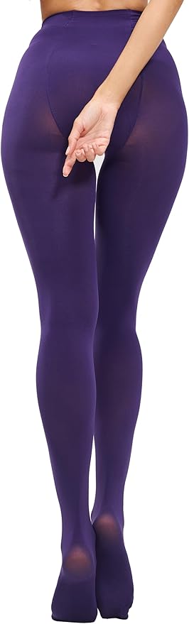 CozyWow Women's 80D Soft Opaque Tights, High Waist Solid Color Womens Tights with 30+ Colors