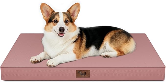 Outdoor Waterproof Orthopedic Dog Bed for Large Dogs | Egg Crate Foam for Joint Support, TPU Waterproof Layer, Machine Washable 1680D Oxford Cover, 36 x 27 Inch, Up to 65 lbs