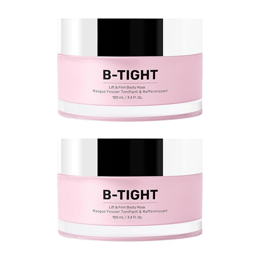 MAËLYS B-TIGHT Lift & Firm Booty Mask - Skin Tightening & Firming Cream for Booty & Thighs - Cellulite Cream with Caffeine & Brazilian Peppertree - Butt Mask for Smooth-Looking Skin (2 Pack)