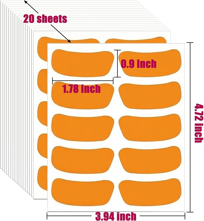 200 Pairs Sports Eye Black Stickers for Kids,Eye Strips Sports Eye Stickers Breathable Eye Strips for Baseball Football Softball Lacrosse Fans on Game Day,with 1 White Pencil (Orange)