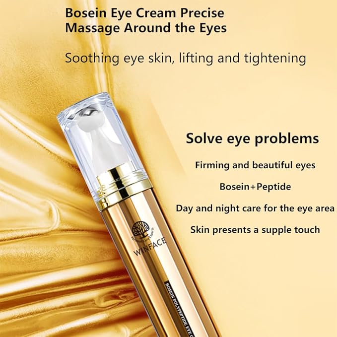 2Pcs Bosein Eye Cream, containing retinol and hyaluronic acid, correcting acne and swelling, daily eye wrinkle cream, anti-aging and smooth skin care, suitable for women and men, 0.7 ounces