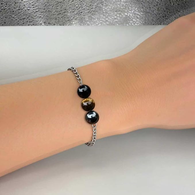 Healing Crystal Keychain Bracelet Set Healing Stones Anxiety Relief Natural Crystal Keychain for Women